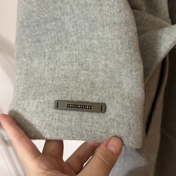 Peserico Light Gray wool trench coat - Picture 3 of 6